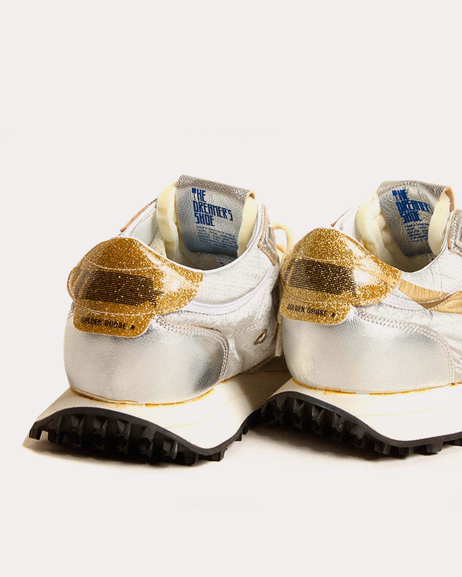 Golden Goose - Marathon Ripstop Nylon & Star Silver / Gold Low Top Sneakers