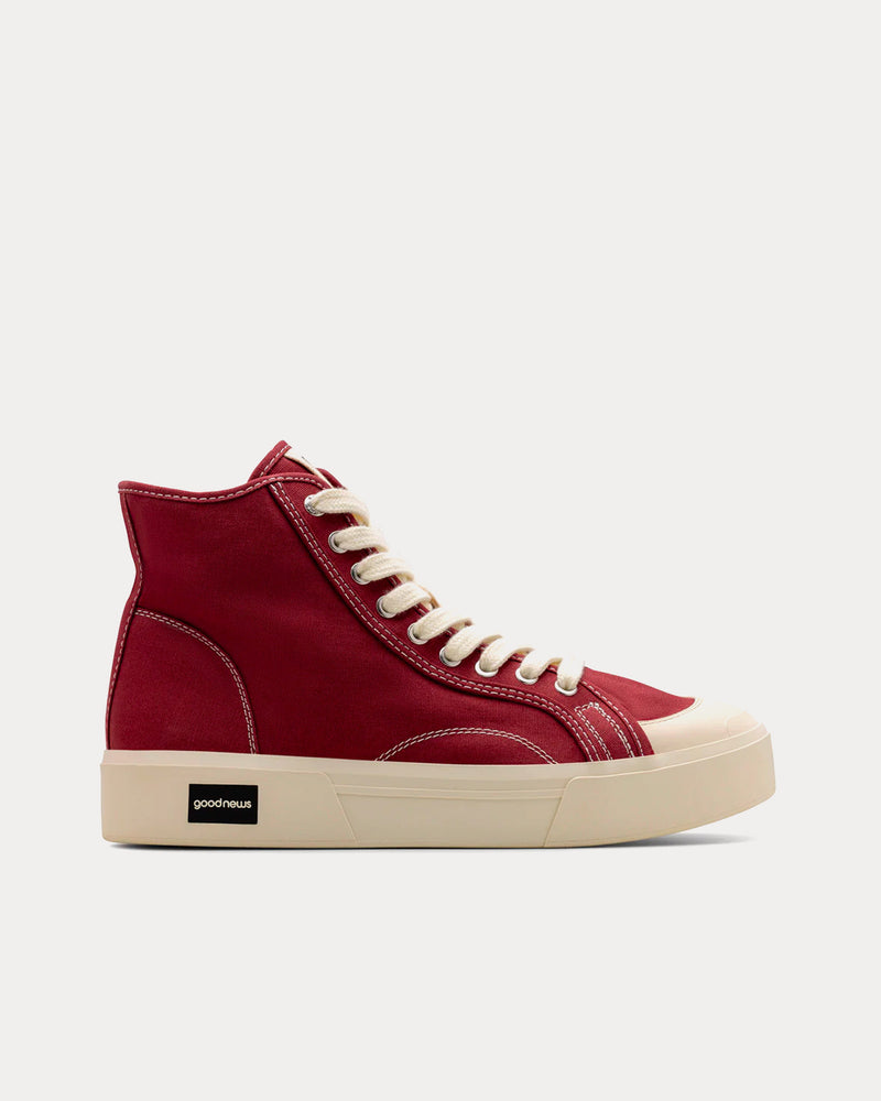 Good News Juice Burgundy High Top Sneakers - 1