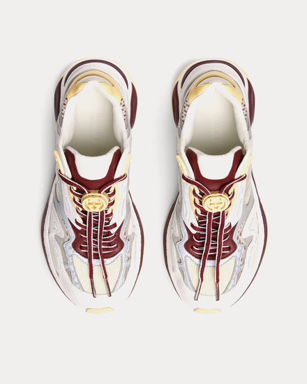 Gucci 2.0 Mesh & Leather Gucci Rosso Ancora Red / Ivory Low Top Sneakers - 2