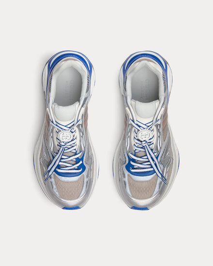 Gucci 2.0 Mesh & Leather Grey / Blue Low Top Sneakers - 2