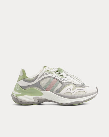 Gucci 2.0 Mesh & Leather Green / Purple Low Top Sneakers