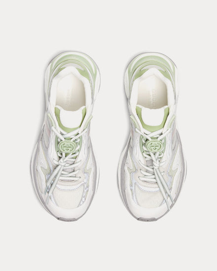 Gucci 2.0 Mesh & Leather Green / Purple Low Top Sneakers - 2