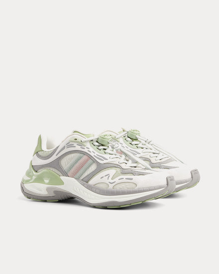 Gucci 2.0 Mesh & Leather Green / Purple Low Top Sneakers - 3