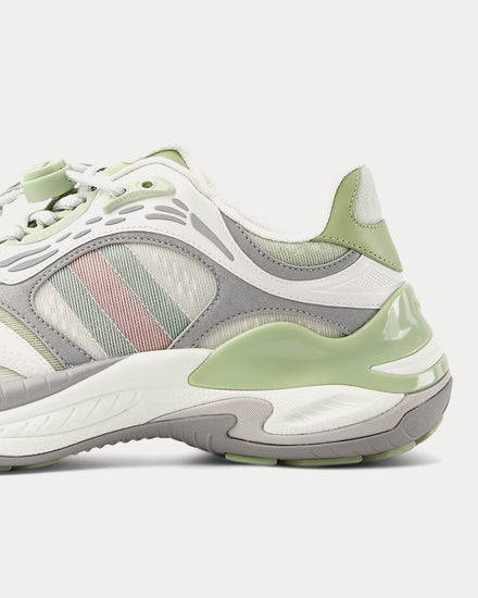 Gucci 2.0 Mesh & Leather Green / Purple Low Top Sneakers - 5