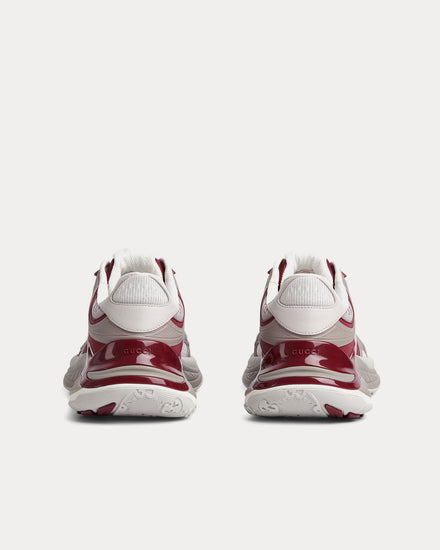 Gucci 2.0 Mesh & Leather Grey / Gucci Rosso Ancora Red Low Top Sneakers - 4