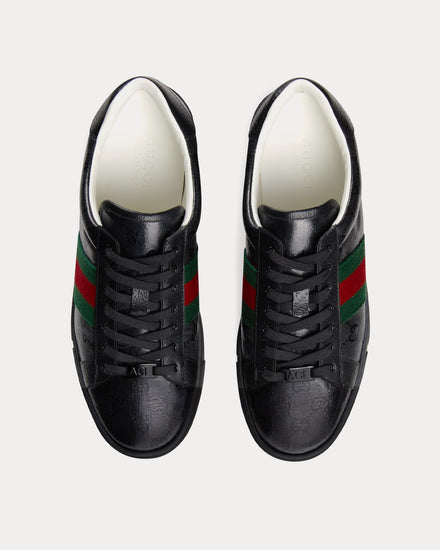 Gucci Ace GG Crystal Canvas Black Low Top Sneakers - 2