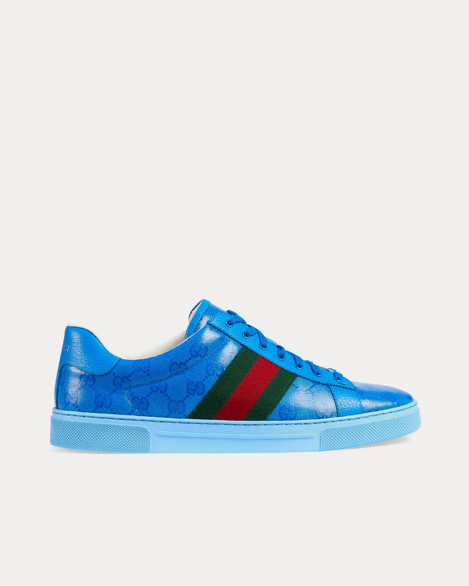 Gucci Men's Ace GG Crystal Canvas Blue Low Top Sneakers