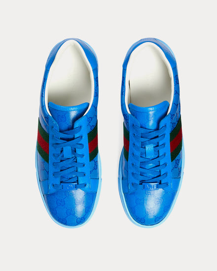 Gucci Ace GG Crystal Canvas Blue Low Top Sneakers - 2