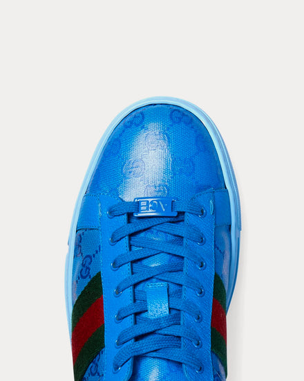 Gucci Ace GG Crystal Canvas Blue Low Top Sneakers - 5
