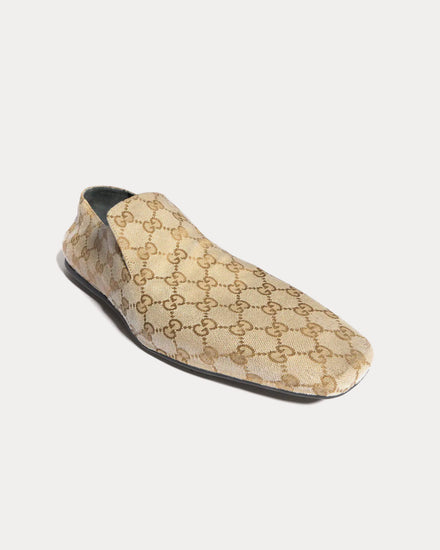 Gucci Cupertino with GG Canvas Beige Loafers - 3