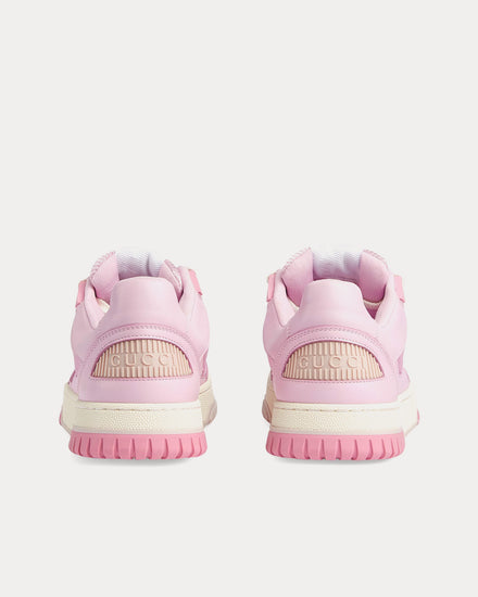 Gucci Interlocking G Leather Pink Low Top Sneakers - 3