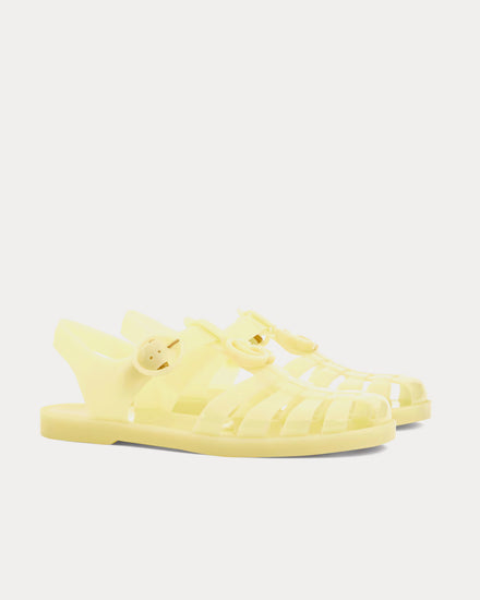 Gucci Double G in Rubber Yellow Sandals - 3