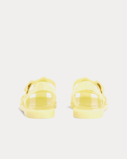 Gucci Double G in Rubber Yellow Sandals - 4