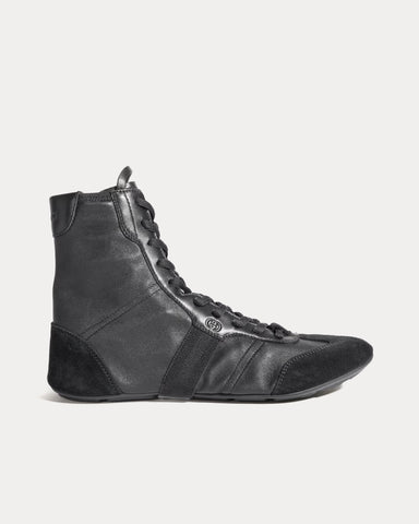 Gucci Flex Leather Black High Top Sneakers