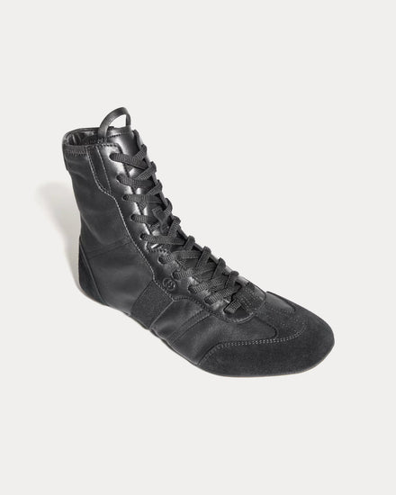 Gucci Flex Leather Black High Top Sneakers - 3