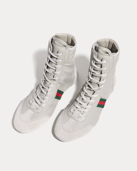 Gucci Flex Leather Grey High Top Sneakers - 2