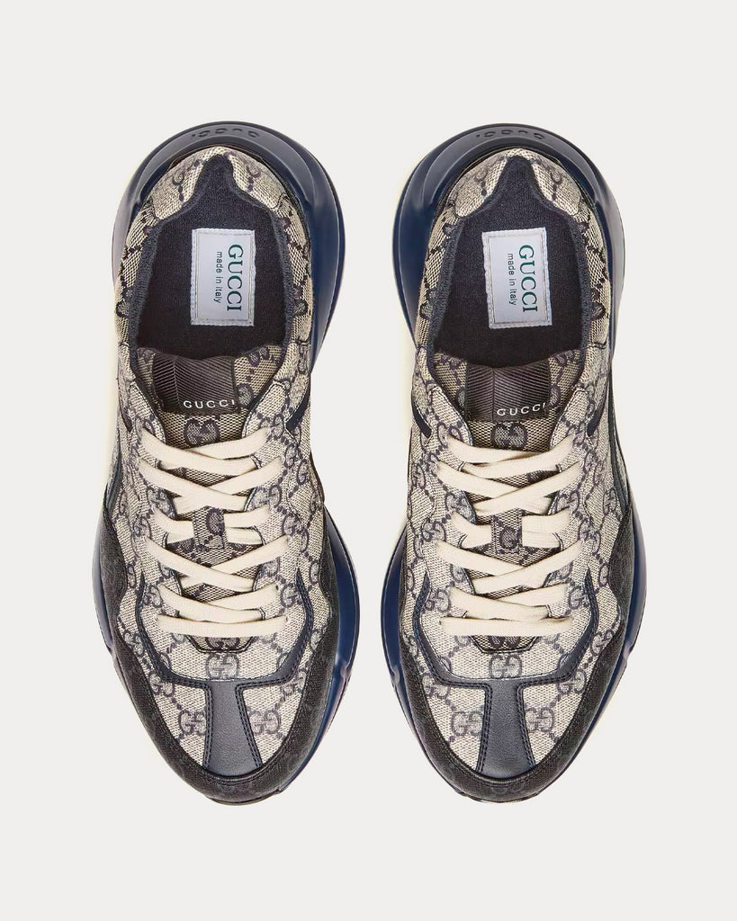Gucci Rhyton GG Supreme Beige / Blue Low Top Sneakers - Sneak in Peace