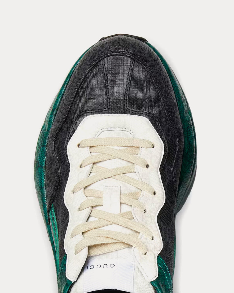Gucci Rhyton GG Supreme Green Black Low Top Sneakers Sneak in