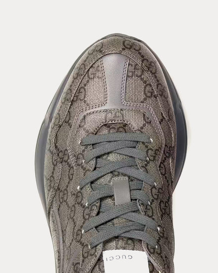 Gucci Men's Rhyton GG Supreme Canvas Grey / Graphite Low Top
