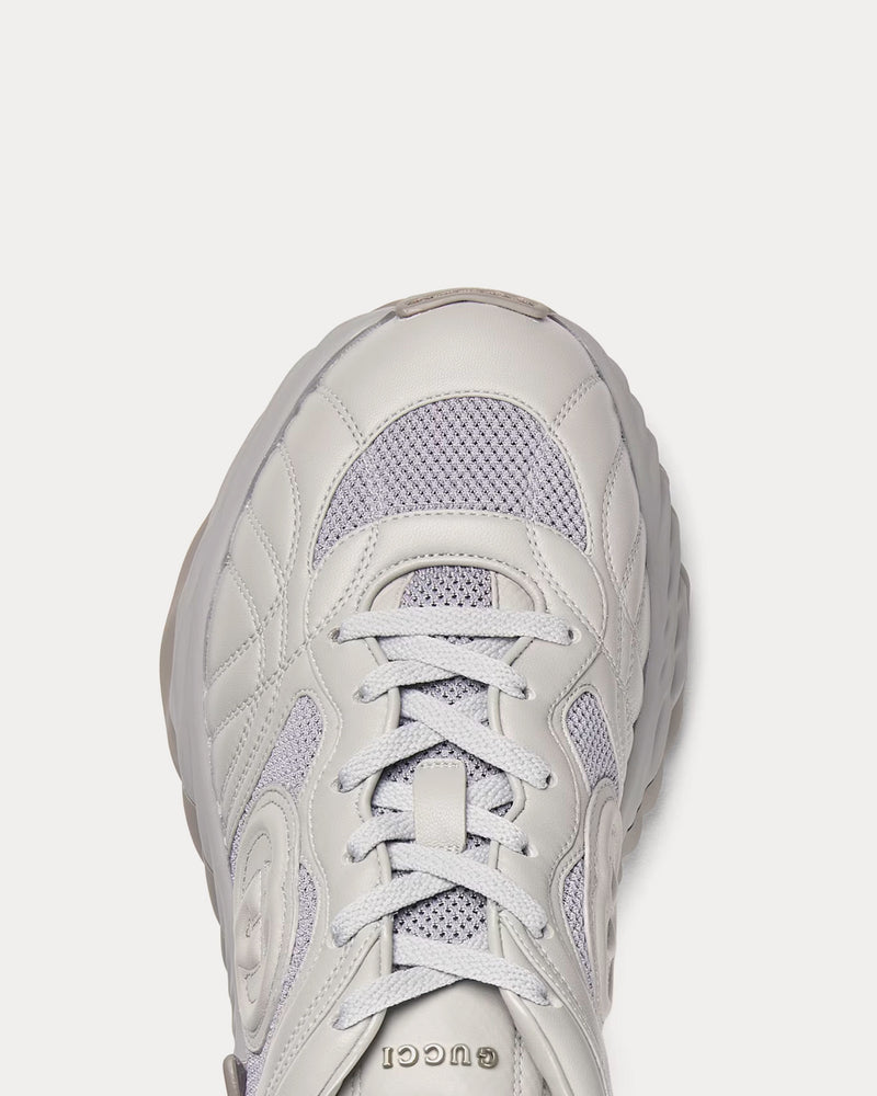 Gucci Interlocking G Leather Grey Low Top Sneakers - 4
