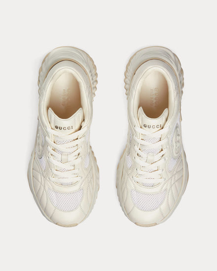 Gucci Interlocking G Leather Off White Low Top Sneakers - 2