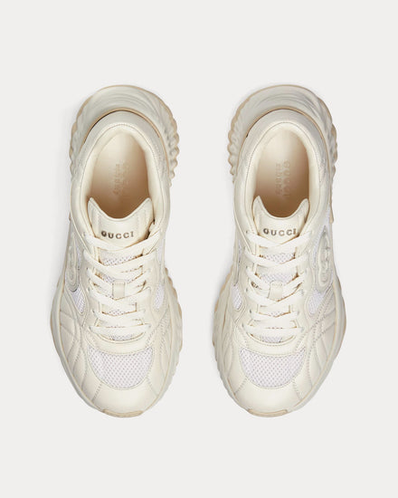 Gucci Interlocking G Leather Off White Low Top Sneakers - 2