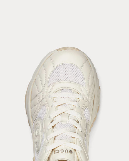 Gucci Interlocking G Leather Off White Low Top Sneakers - 3