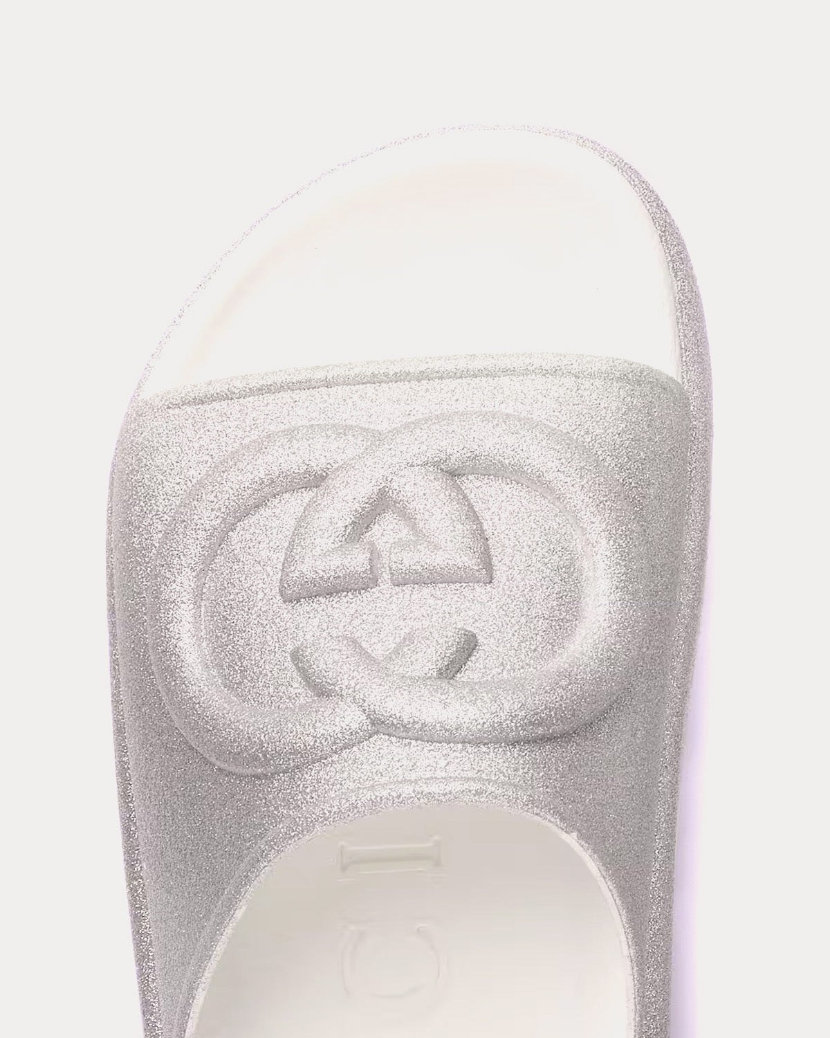 Gucci Interlocking G Metallic Silver Slides Sneak in Peace