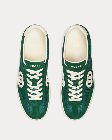 Gucci G75 Suede Green Low Top Sneakers - 2