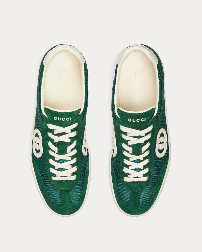 Gucci G75 Suede Green Low Top Sneakers - 2