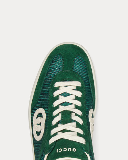 Gucci G75 Suede Green Low Top Sneakers - 4