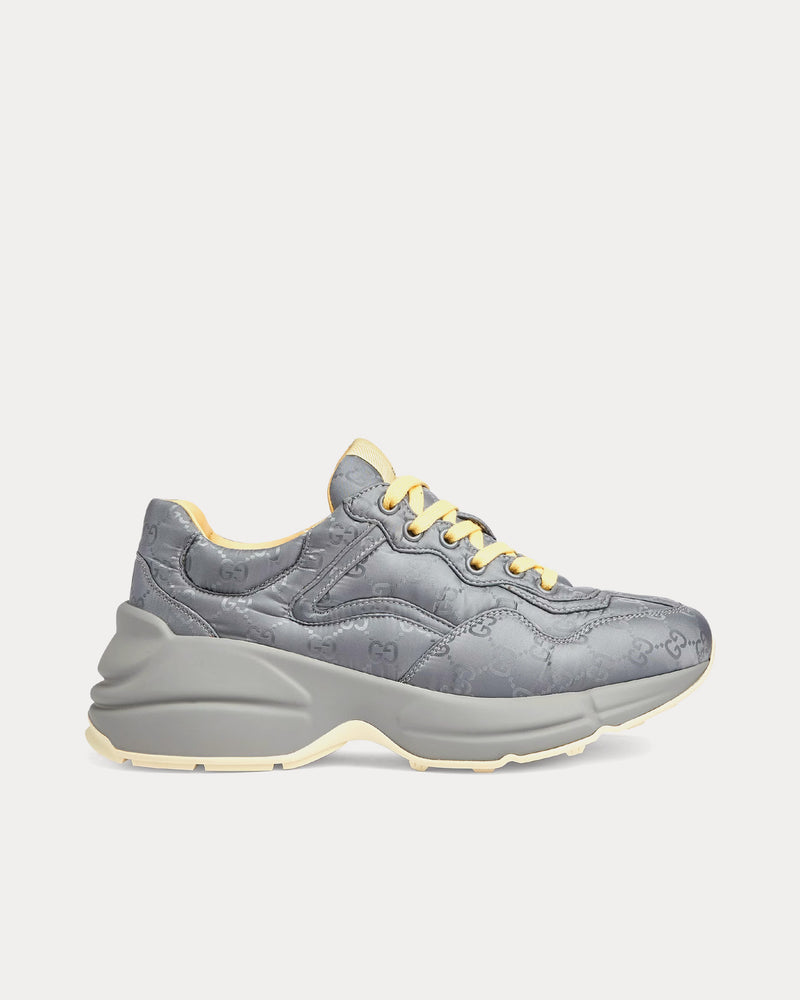 Gucci Rhyton GG Nylon Grey Low Top Sneakers - 1