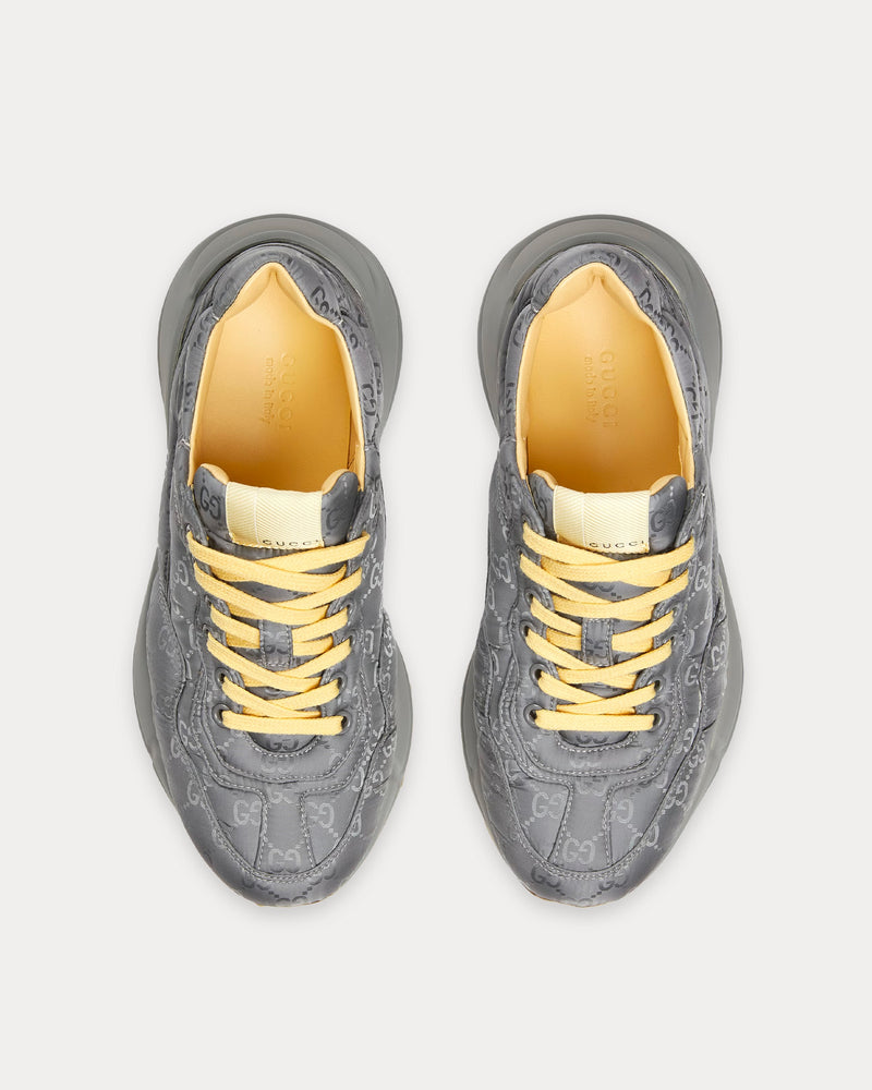 Gucci Rhyton GG Nylon Grey Low Top Sneakers - 2