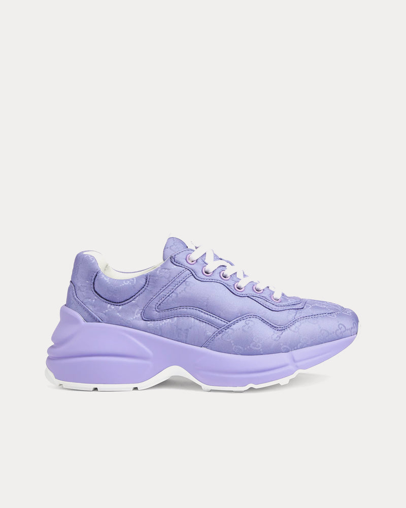 Gucci Rhyton GG Nylon Lilac Low Top Sneakers - 1