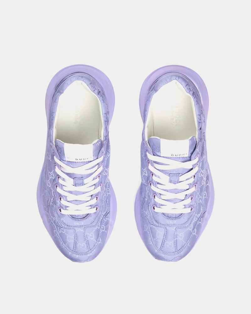 Gucci Rhyton GG Nylon Lilac Low Top Sneakers - 2