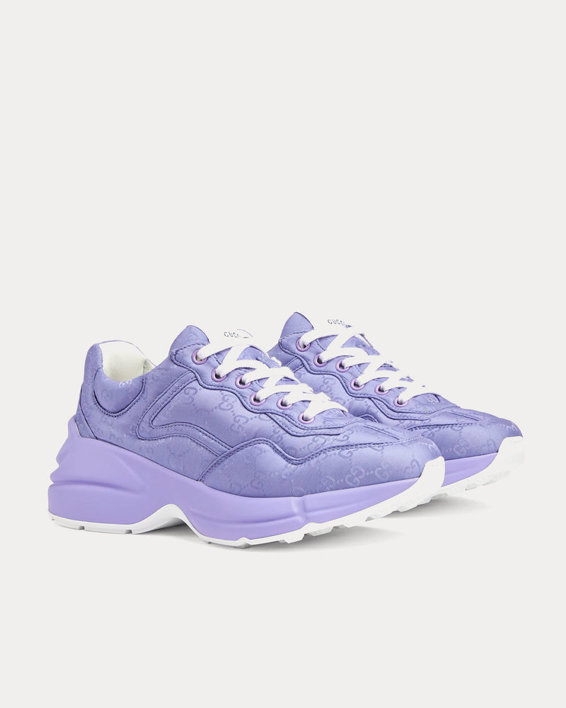Gucci Rhyton GG Nylon Lilac Low Top Sneakers - 3