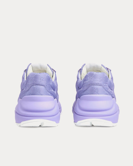 Gucci Rhyton GG Nylon Lilac Low Top Sneakers - 4