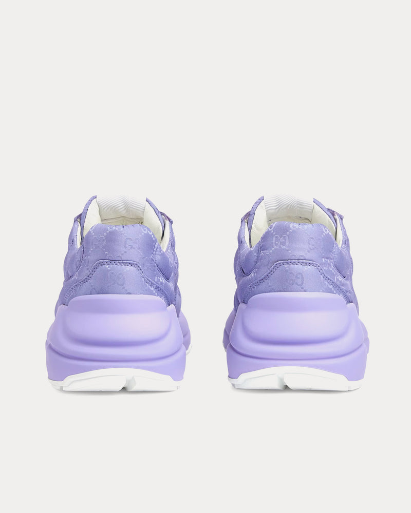 Gucci Rhyton GG Nylon Lilac Low Top Sneakers - 4