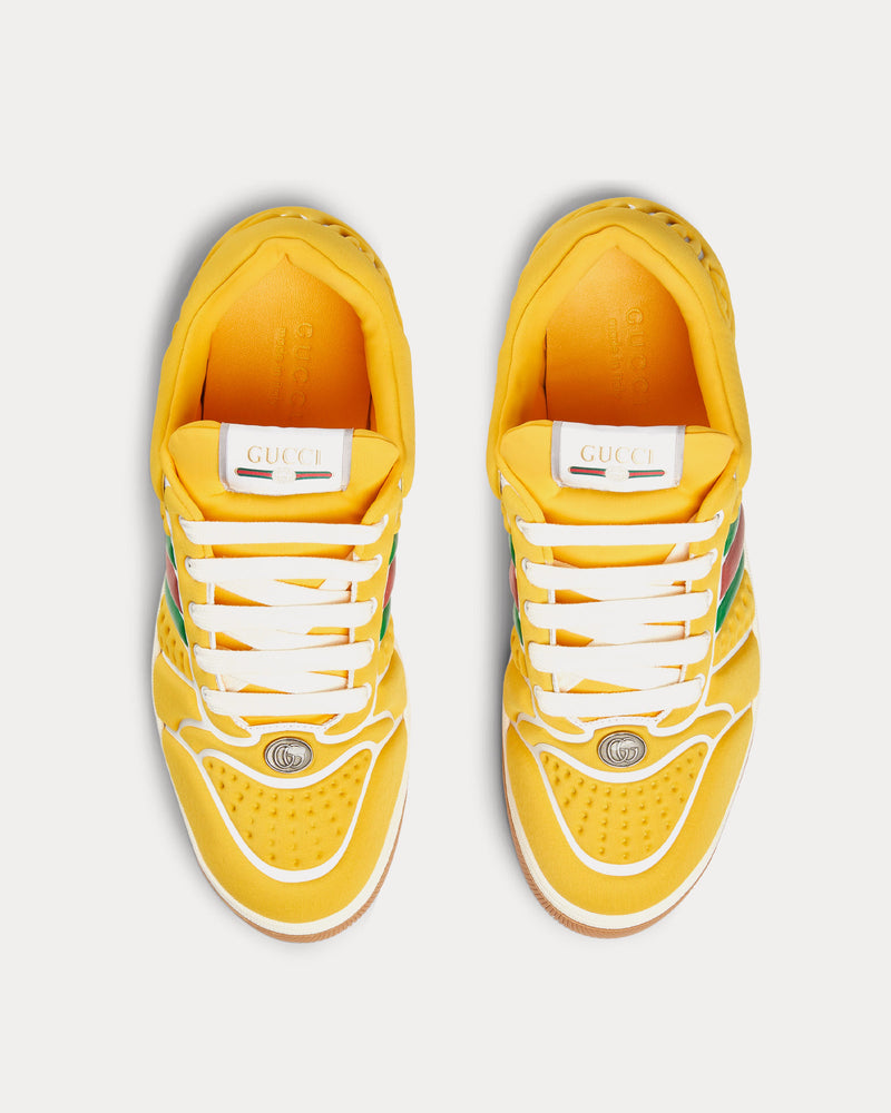 Gucci Screener with Web Neoprene Yellow Low Top Sneakers - 2