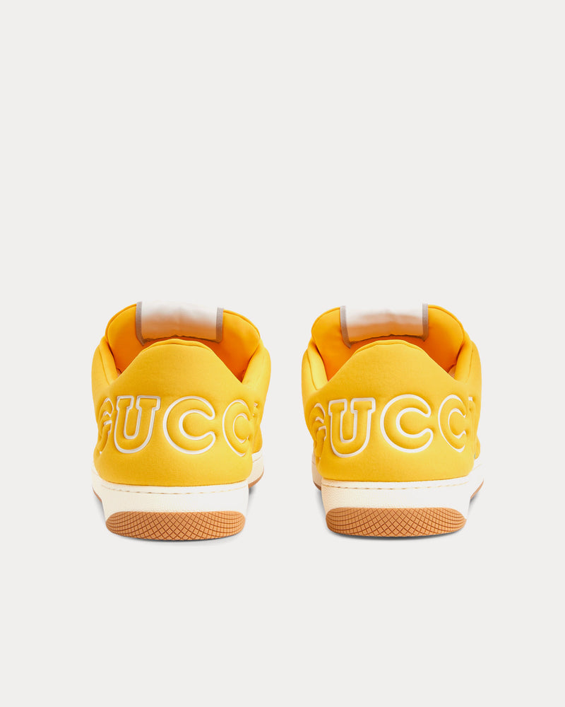 Gucci Screener with Web Neoprene Yellow Low Top Sneakers - 3