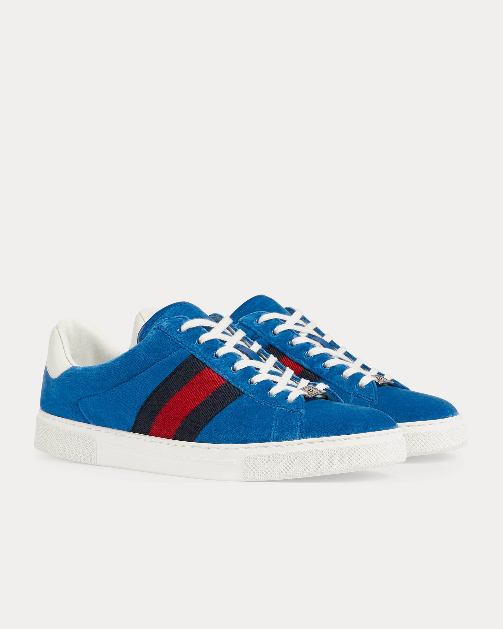 Gucci blue velvet shoes deals