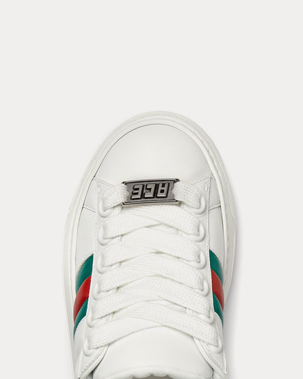 Gucci Screener with Web Leather Chunky White Low Top Sneakers - 5
