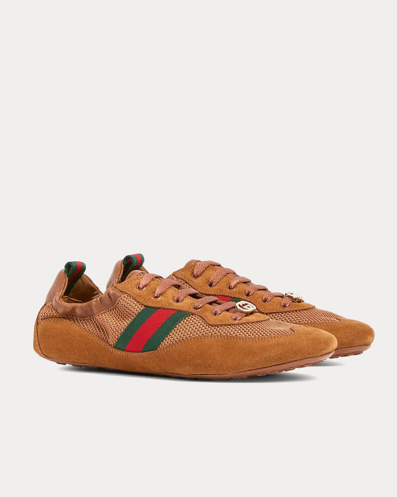 Gucci Shift Fabric Brown Low Top Sneakers - 3