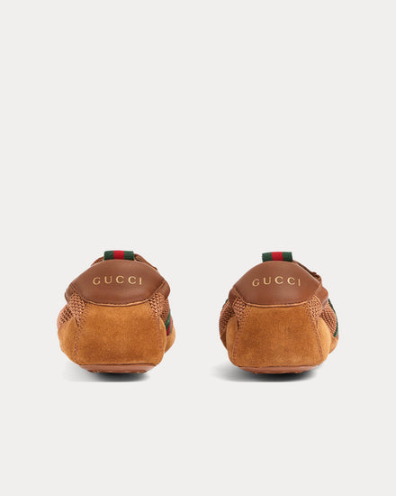 Gucci Shift Fabric Brown Low Top Sneakers - 4