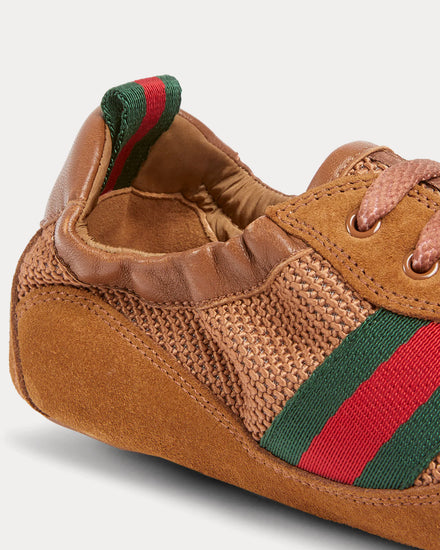 Gucci Shift Fabric Brown Low Top Sneakers - 5