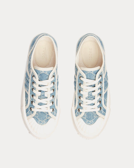 Gucci Chunky in GG Denim Light Blue Low Top Sneakers - 2