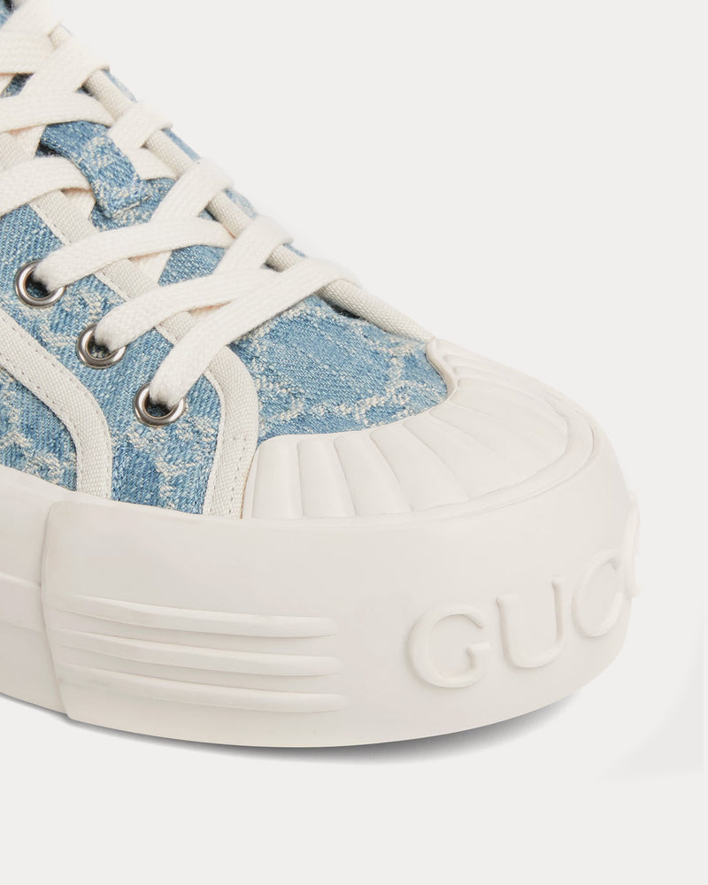 Gucci Chunky in GG Denim Light Blue Low Top Sneakers - 5