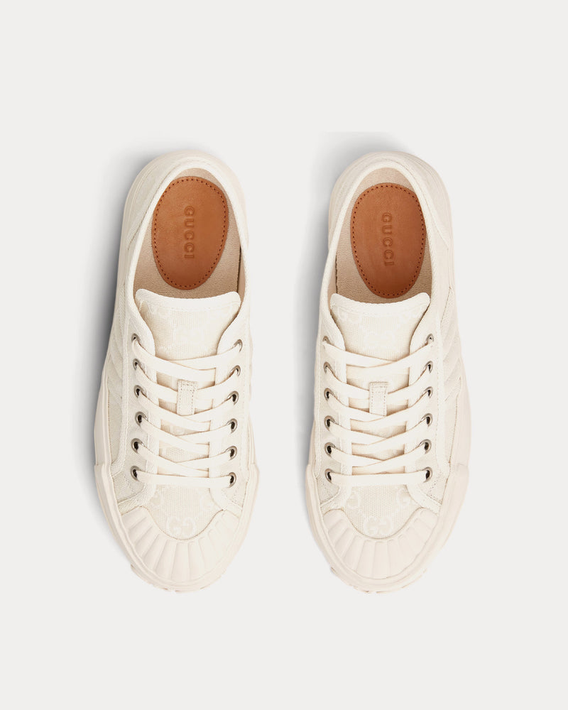 Gucci Chunky GG Canvas White Low Top Sneakers - 2