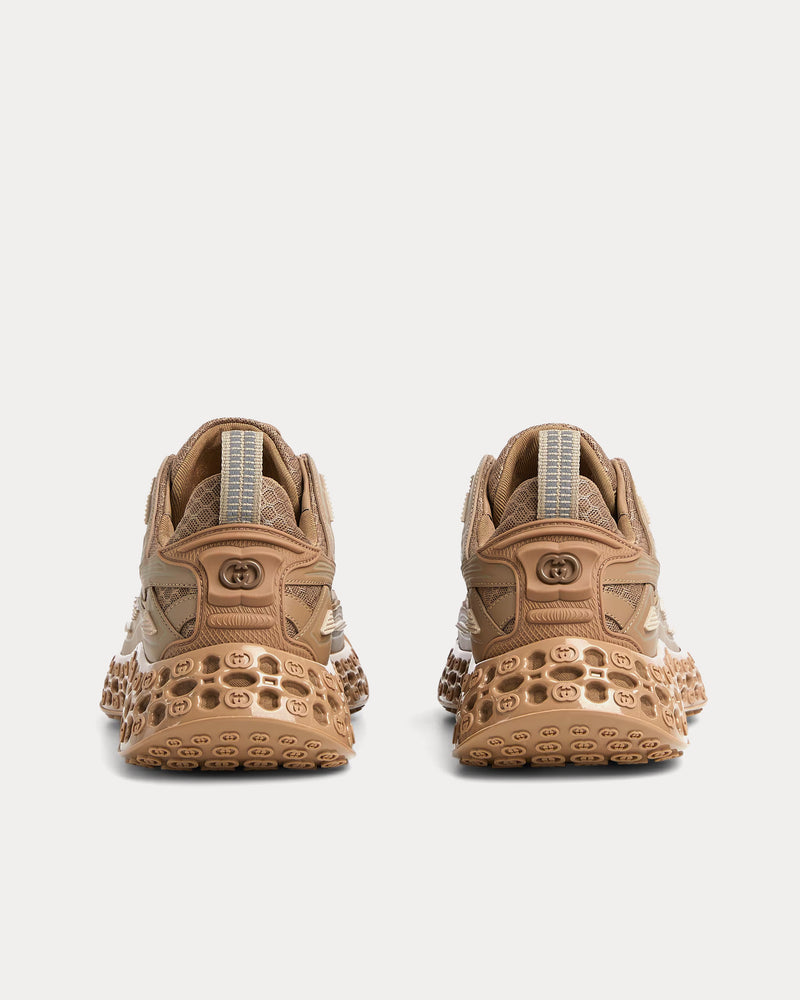 Gucci Brown Fabric Low Top Sneakers