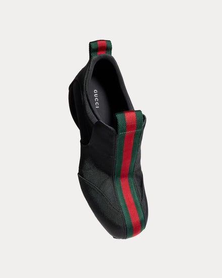 Gucci Drip Nylon with Web Black Slip On Sneakers - 2